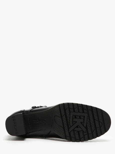 Enkellaarsjes Met Hak Evie Uit Leder Dorking Zwart accessoires D9163 ander zicht 4